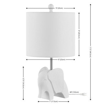 Koda Eclectic Southwestern Resin/Iron Elephant LED Kids Table Lamp - JONATHAN Y